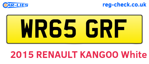 WR65GRF are the vehicle registration plates.