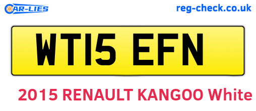 WT15EFN are the vehicle registration plates.