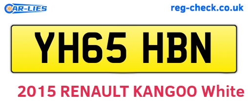 YH65HBN are the vehicle registration plates.
