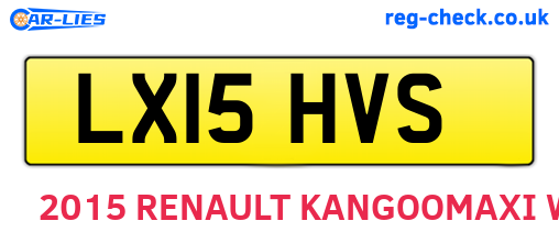 LX15HVS are the vehicle registration plates.