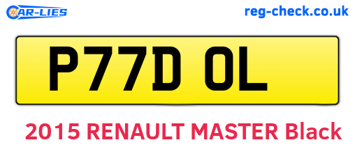 P77DOL are the vehicle registration plates.