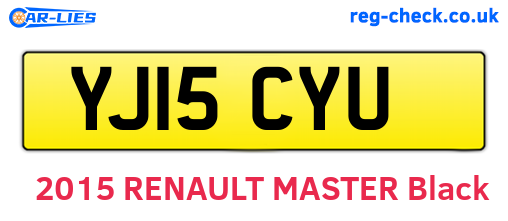 YJ15CYU are the vehicle registration plates.