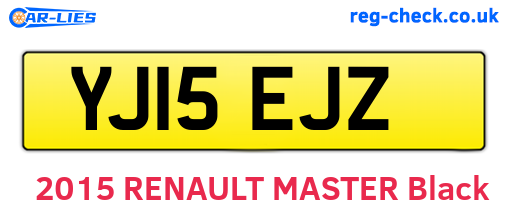 YJ15EJZ are the vehicle registration plates.