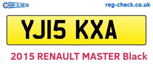 YJ15KXA are the vehicle registration plates.