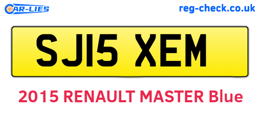 SJ15XEM are the vehicle registration plates.