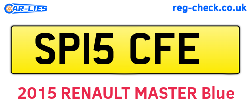 SP15CFE are the vehicle registration plates.