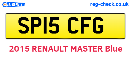 SP15CFG are the vehicle registration plates.