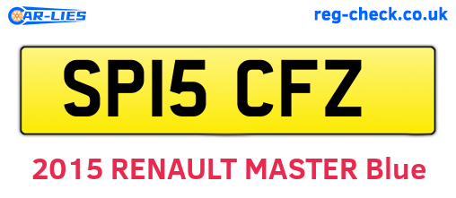 SP15CFZ are the vehicle registration plates.