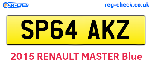 SP64AKZ are the vehicle registration plates.