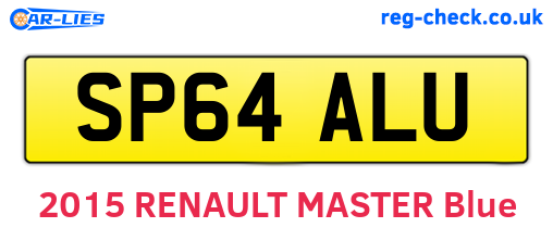 SP64ALU are the vehicle registration plates.
