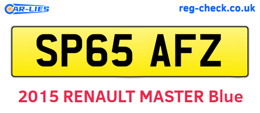 SP65AFZ are the vehicle registration plates.