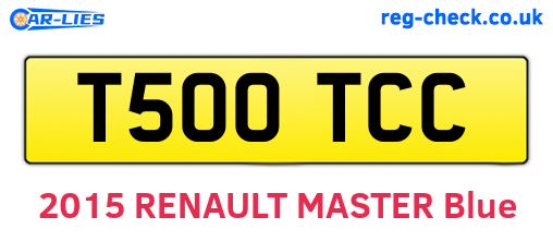 T500TCC are the vehicle registration plates.