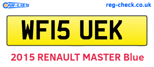 WF15UEK are the vehicle registration plates.