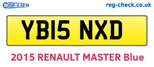 YB15NXD are the vehicle registration plates.