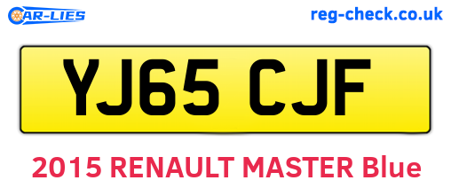 YJ65CJF are the vehicle registration plates.