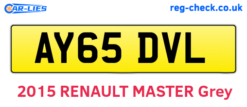 AY65DVL are the vehicle registration plates.