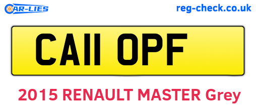 CA11OPF are the vehicle registration plates.