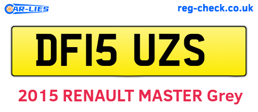 DF15UZS are the vehicle registration plates.