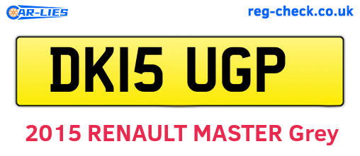DK15UGP are the vehicle registration plates.
