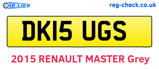 DK15UGS are the vehicle registration plates.