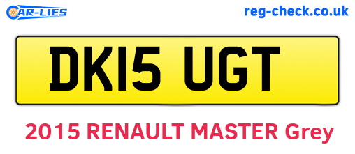 DK15UGT are the vehicle registration plates.