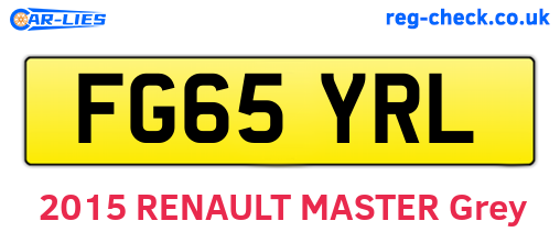 FG65YRL are the vehicle registration plates.