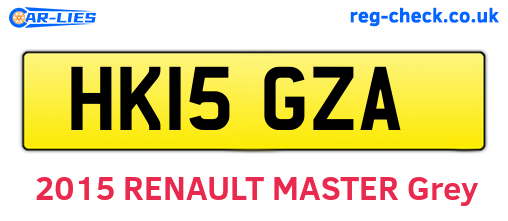 HK15GZA are the vehicle registration plates.
