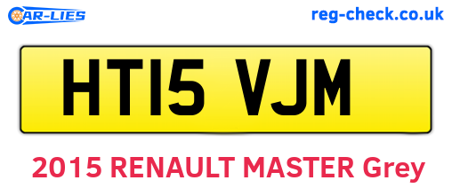 HT15VJM are the vehicle registration plates.