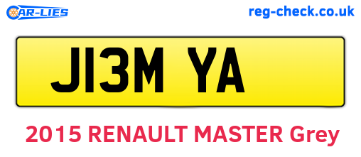 J13MYA are the vehicle registration plates.