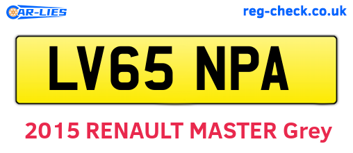 LV65NPA are the vehicle registration plates.