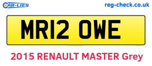 MR12OWE are the vehicle registration plates.