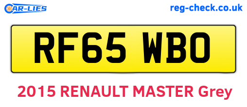 RF65WBO are the vehicle registration plates.
