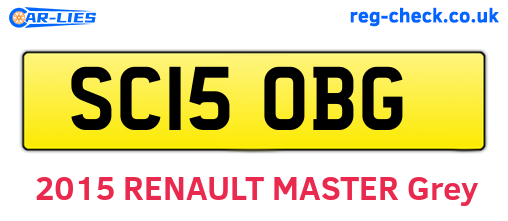 SC15OBG are the vehicle registration plates.