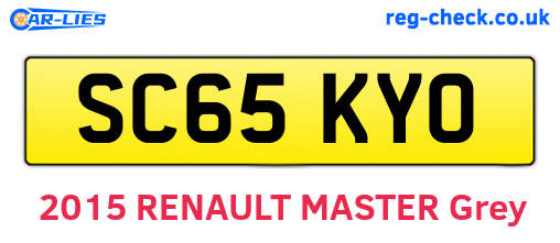SC65KYO are the vehicle registration plates.