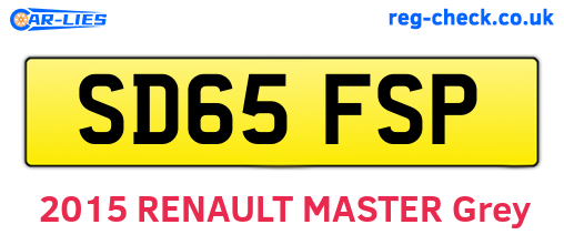 SD65FSP are the vehicle registration plates.