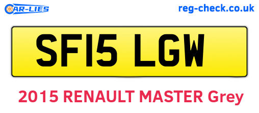 SF15LGW are the vehicle registration plates.