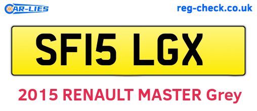 SF15LGX are the vehicle registration plates.