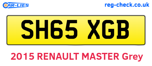 SH65XGB are the vehicle registration plates.