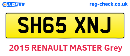 SH65XNJ are the vehicle registration plates.