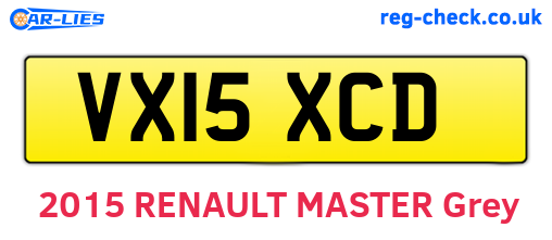 VX15XCD are the vehicle registration plates.