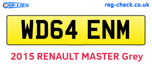 WD64ENM are the vehicle registration plates.