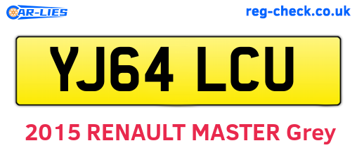 YJ64LCU are the vehicle registration plates.