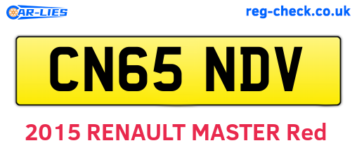 CN65NDV are the vehicle registration plates.
