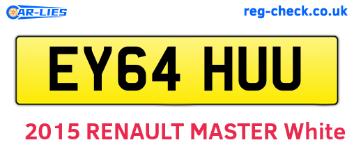 EY64HUU are the vehicle registration plates.