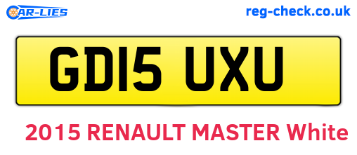 GD15UXU are the vehicle registration plates.