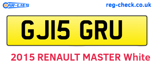 GJ15GRU are the vehicle registration plates.