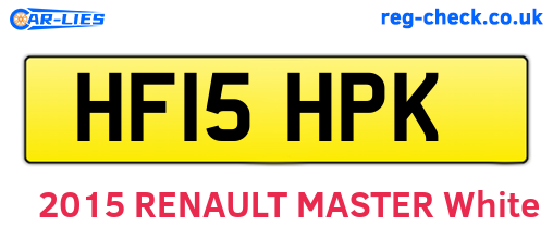 HF15HPK are the vehicle registration plates.