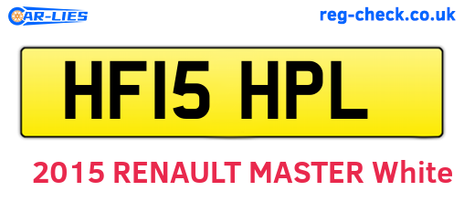 HF15HPL are the vehicle registration plates.