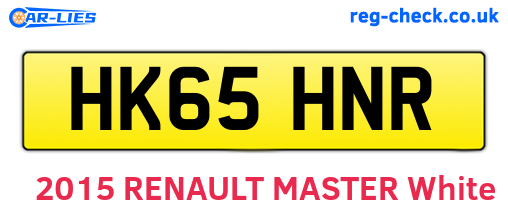 HK65HNR are the vehicle registration plates.