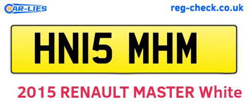 HN15MHM are the vehicle registration plates.
